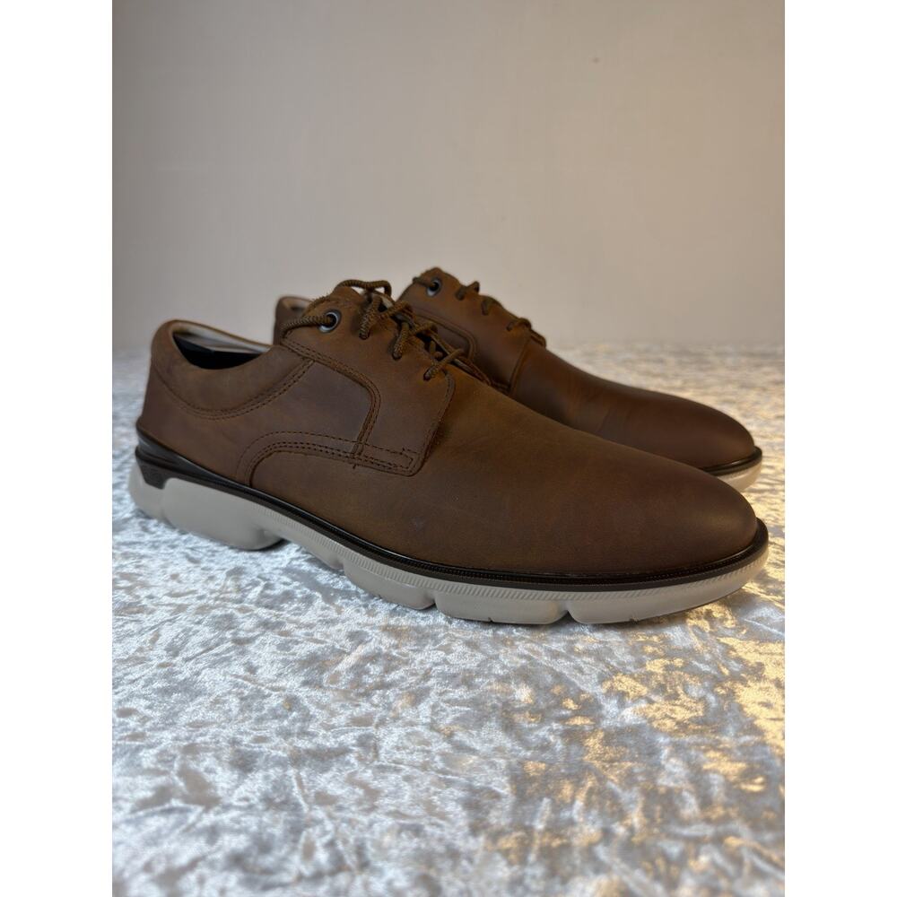 Johnston & Murphy XC4 Waterproof Leather Oxford Shoes Mens 11.5 Brown Comfort